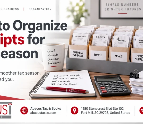 how to organize receipts for tax season