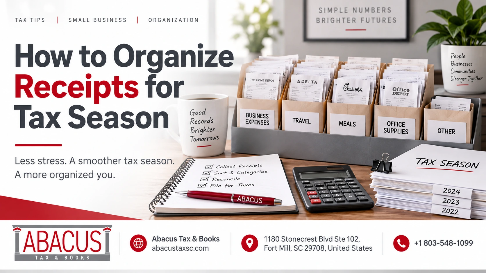 how to organize receipts for tax season